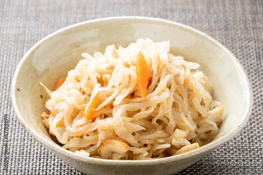 切り干し大根の煮物。
切り干し大根の煮物。