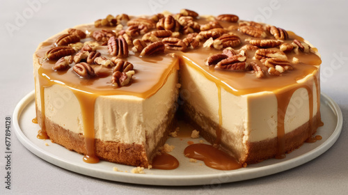 Maple Pecan Cheesecake Natural Colors  Background For Banner  HD