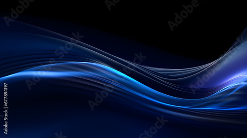 blue light waves on a black background, modern technology, digital glowing, futuristic energy design