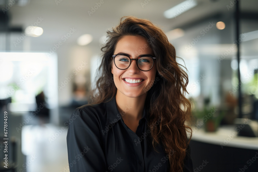 Portrait of a Smiling Female IT Project Manager in the Office Portrait of a Smiling Female IT Project Manager in the Office