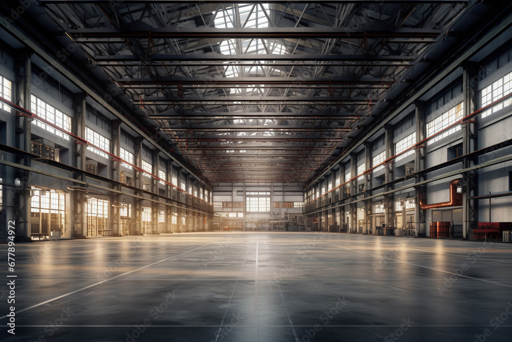 large industrial warehouse interior