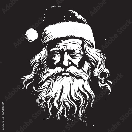 Santa Claus in cartoon  doodle style. 2d vector illustration in logo  icon style. AI Generative