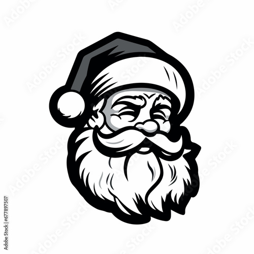 Santa Claus in cartoon, doodle style. 2d vector illustration in logo, icon style. AI Generative
