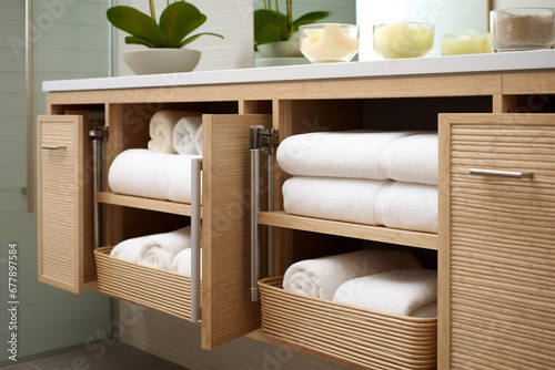 ,,proper organization of storage of towels and household chemicals in the bathroom,aimed at reducing excessive consumption,reasonable purchases © Наталья Лазарева