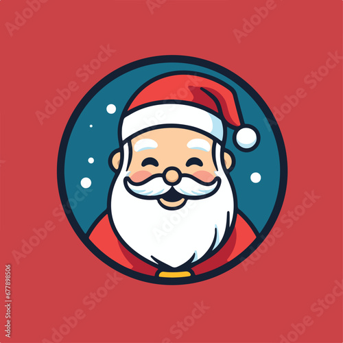 Santa Claus in cartoon, doodle style. 2d vector illustration in logo, icon style. AI Generative