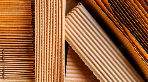 Corrugated Cardboard Natural Colors , Background For Banner, HD