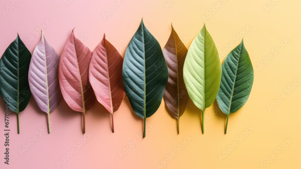 Fototapeta premium Croton Leaf Natural Colors , Background For Banner, HD