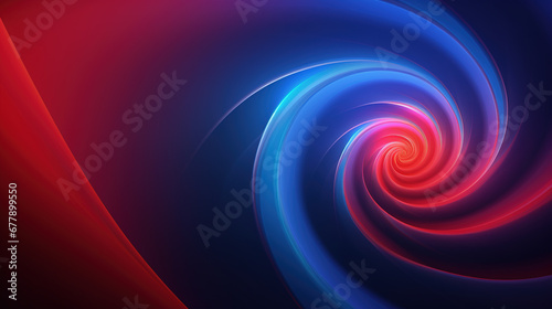 Red and blue spiral. Circle orbit rotation. abstract background with space for text.