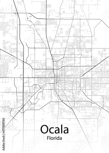 Ocala Florida minimalist map