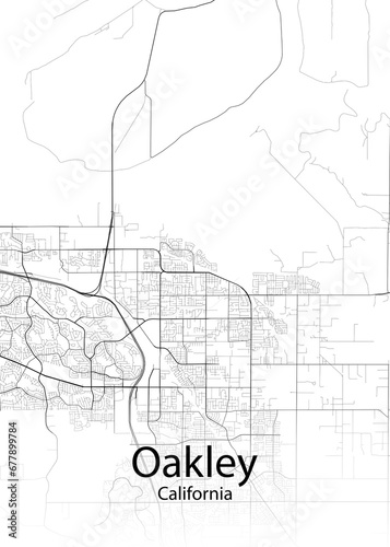 Oakley California minimalist map