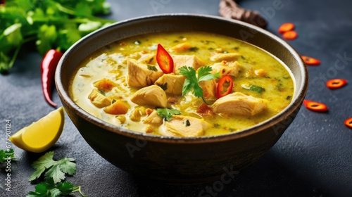 Chicken Mulligatawny Soup Natural Colors , Background For Banner, HD