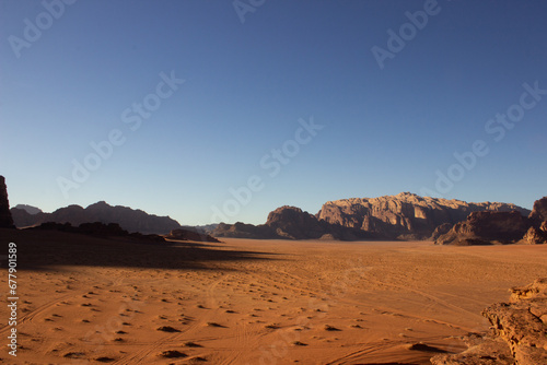 View of the Wadi Rum desert in Jordan