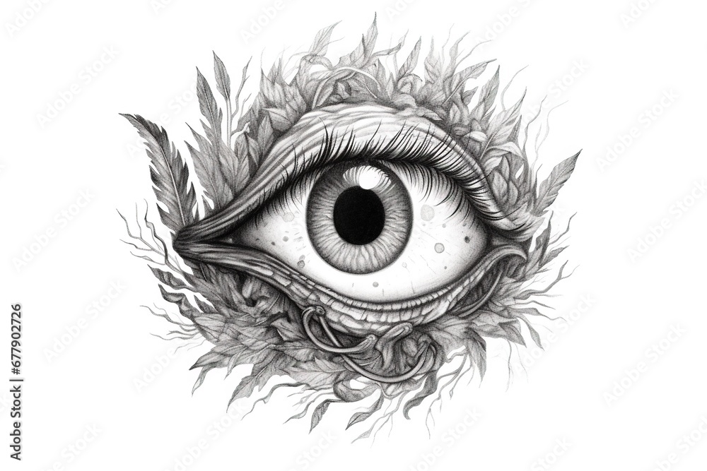 Fototapeta premium Tattoo, patterns applied to the body. Sketches of drawings, in a creative style. Art sketch, stencil for redrawing. Drawing on the human skin.