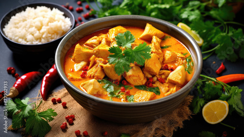 Chicken And Mango Curry Natural Colors, Background For Banner, HD