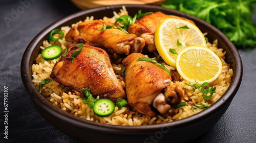 Chicken And Rice Pilaf Natural Colors, Background For Banner, HD