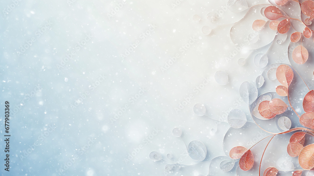 blurred winter background with snowflakes, copy space, soft pastel delicate light blue color blank christmas greeting blurred winter background with snowflakes, copy space, soft pastel delicate light blue color blank christmas greeting