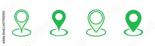 Pin icon set. Location icon vector. destination icon. map pin