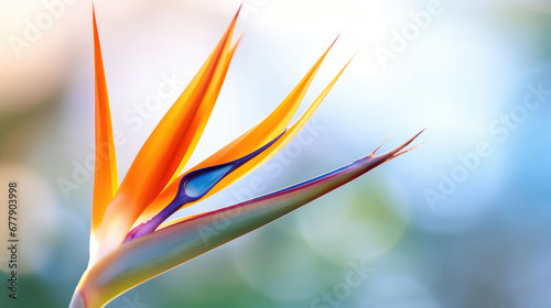 Bird Of Paradise Natural Colors Minimalist Bright, Background For Banner, HD