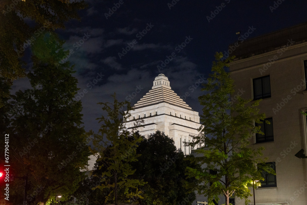国会議事堂 夜 国会議事堂 夜