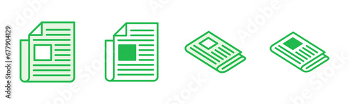 Newspaper icon set. news paper vector sign