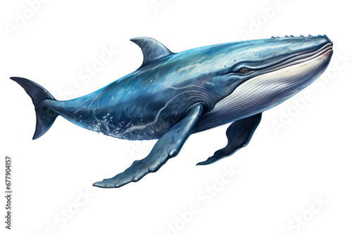 whole body Whale with transparent background