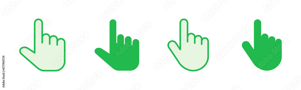 Hand icon set. hand vector icon, palm,click Hand icon set. hand vector icon, palm,click