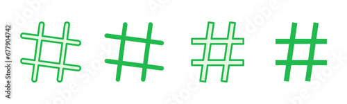 Hashtag icon set. hashtag symbol