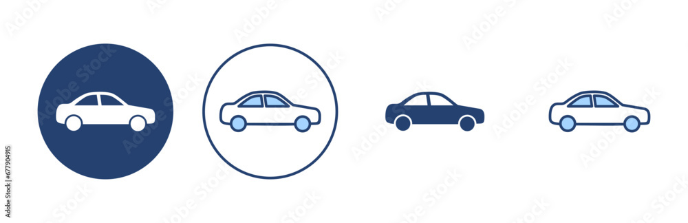 Car icon vector. car sign and symbol. small sedan