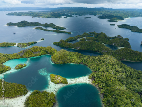 The incredibly scenic islands of Pef are fringed by mangrove trees and surrounded by beautiful coral reefs. These islands, found in northern Raja Ampat, support an amazing array of biodiversity.