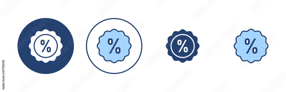 Discount icon vector. Discount tag sign and symbol