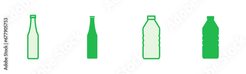 Bottle icon set. bottle vector icon