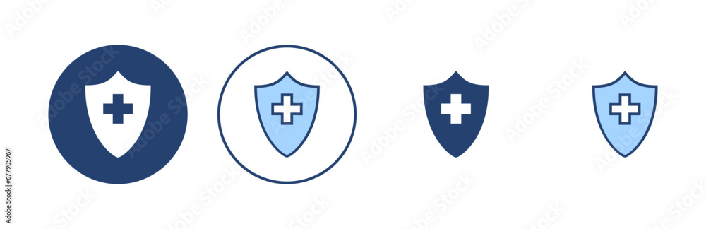 Health insurance icon vector. Insurance health document sign and symbol Health insurance icon vector. Insurance health document sign and symbol