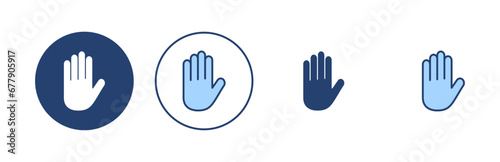 Hand icon vector. hand sign and symbol. palm