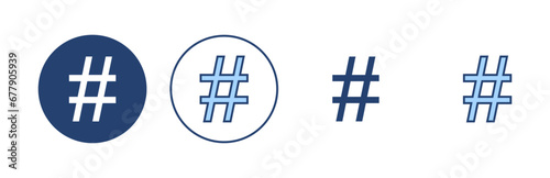 Hashtag icon vector. hashtag sign and symbol