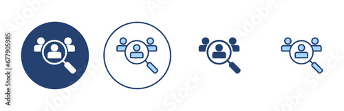 Hiring icon vector. Search job vacancy sign and symbol. Human resources concept. Recruitment
