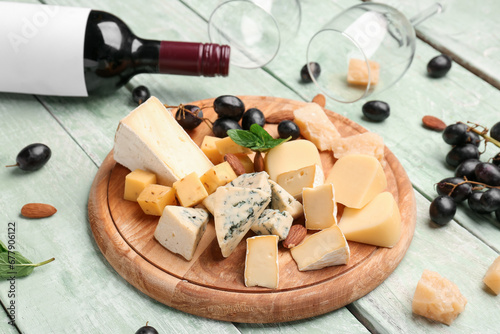 Board with pieces of tasty ...