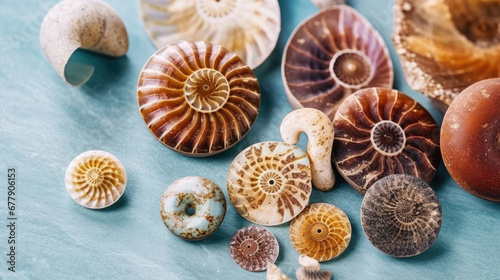 Ammonite Natural Colors Minimalist Bright, Background For Banner, HD