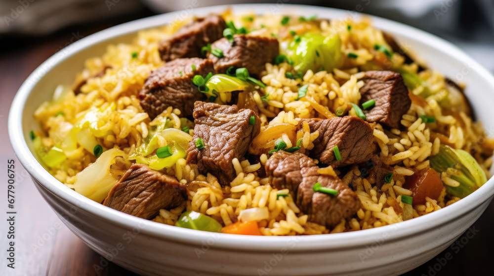 Beef And Cabbage Fried Rice Natural Color, Background For Banner, HD Beef And Cabbage Fried Rice Natural Color, Background For Banner, HD