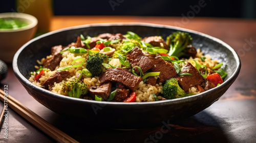 Beef And Broccoli Fried Rice Natural Colors , Background For Banner, HD