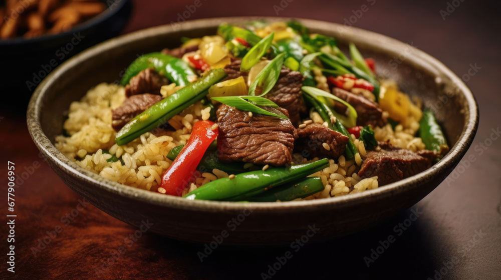 Beef And Green Bean Fried Rice Natural Color , Background For Banner, HD Beef And Green Bean Fried Rice Natural Color , Background For Banner, HD
