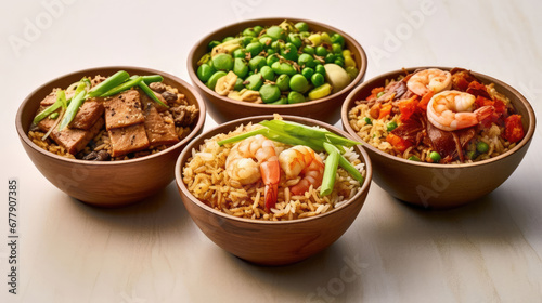 Beef And Shrimp Fried Rice Natural Color , Background For Banner, HD