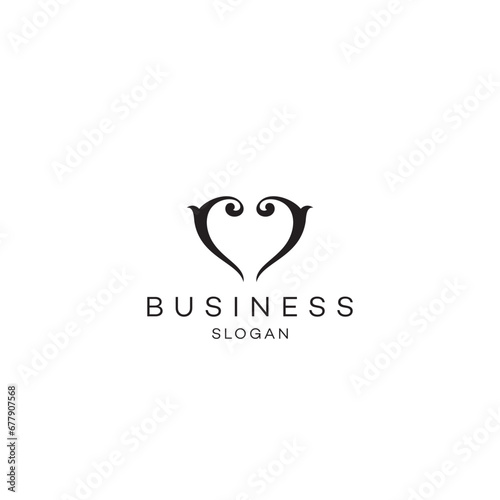 Heart love motif flower premium business solution abstract Logo Icon design vector modern minimal style illustration emblem sign symbol logotype 