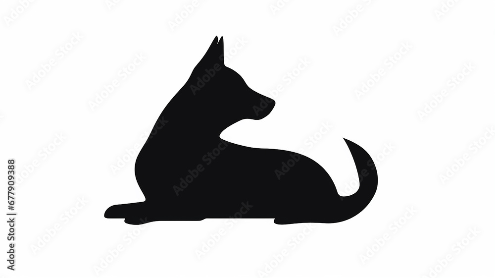 dog logo, simple flat graphics, black and white illustration dog logo, simple flat graphics, black and white illustration