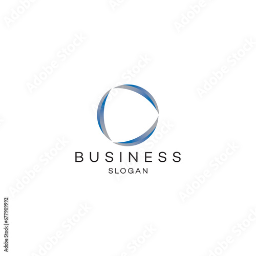 Three line circle shield security communication solution premium business solution Abstract Logo Icon design vector modern minimal style illustration emblem sign symbol logotype