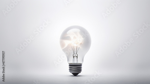 light bulb on a white background, concept light idea, brainstorming business