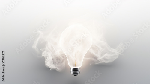 light bulb on a white background, concept light idea, brainstorming business
