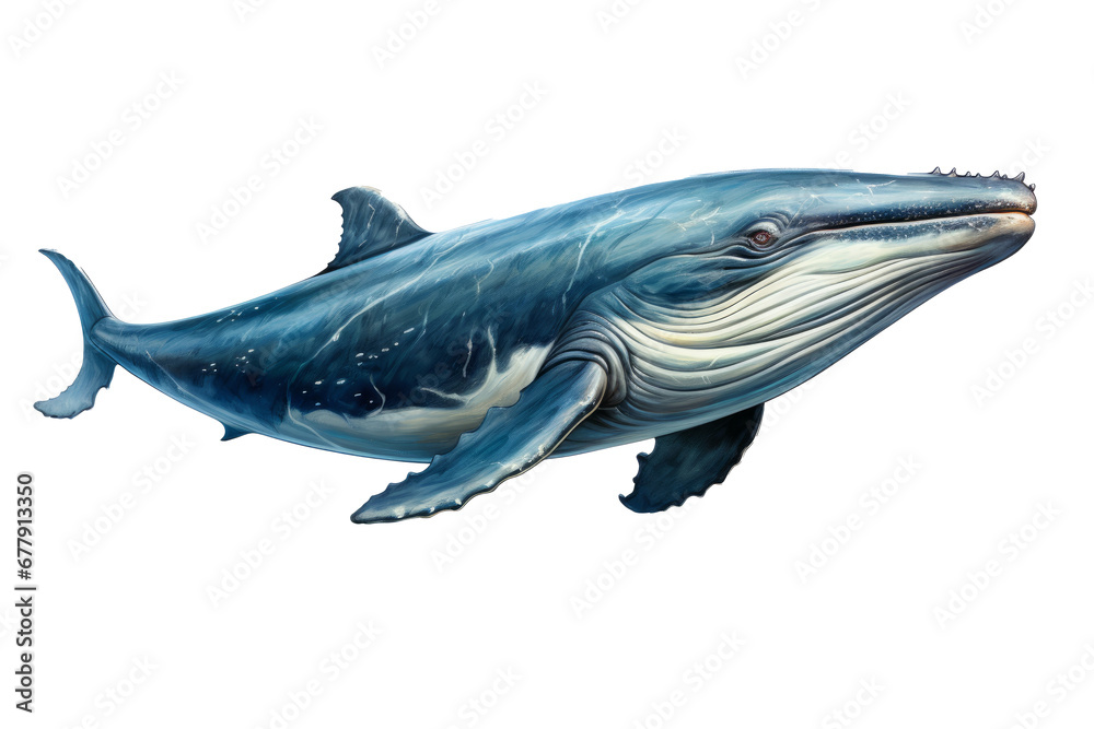 Fototapeta premium whole body Whale with transparent background