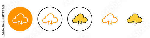 Cloud icon set for web and mobile app. cloud sign and symbol