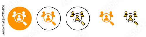 Hiring icon set  for web and mobile app. Search job vacancy sign and symbol. Human resources concept. Recruitment