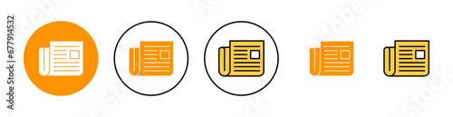 Newspaper icon set  for web and mobile app. news paper sign and symbolign